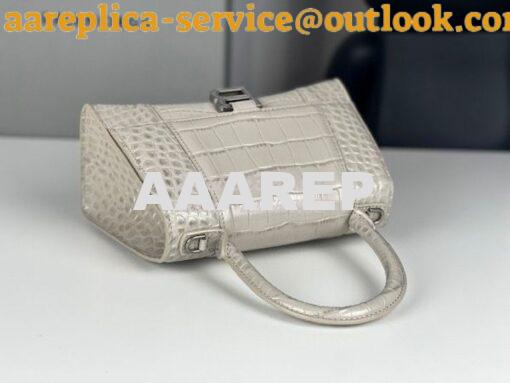 Replica Balenciaga Hourglass Top Handle Bag In Shiny Crocodile Embosse 22