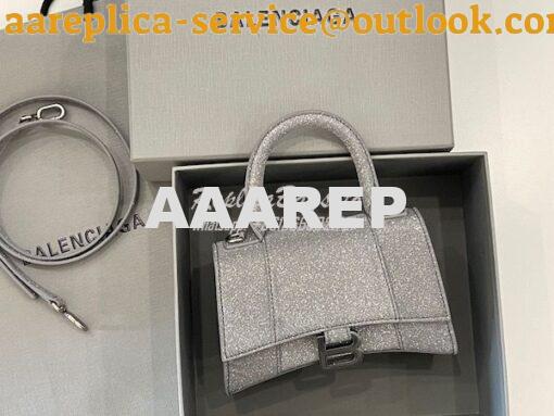 Replica Balenciaga Hourglass XS S Top Handle Handbag In Glitter 592833 2