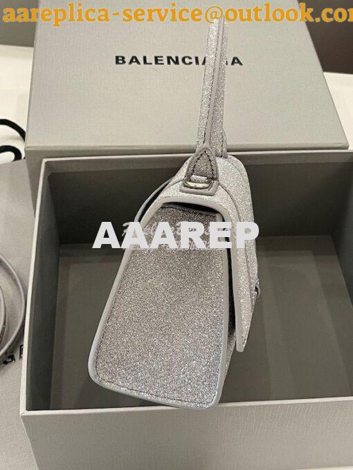 Replica Balenciaga Hourglass XS S Top Handle Handbag In Glitter 592833 4