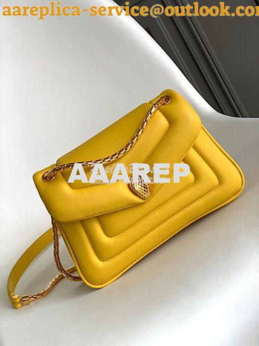 Replica Bvlgari Serpenti Reverse Small Shoulder Bag 292612 Yellow