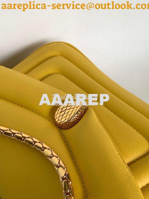 Replica Bvlgari Serpenti Reverse Small Shoulder Bag 292612 Yellow 5