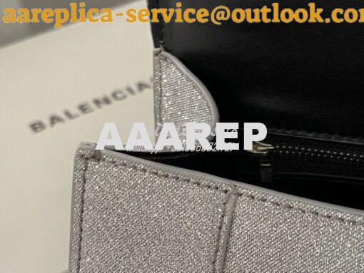 Replica Balenciaga Hourglass XS S Top Handle Handbag In Glitter 592833 17