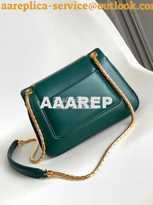 Replica Bvlgari Serpenti Reverse Small Shoulder Bag 292612 Green 3