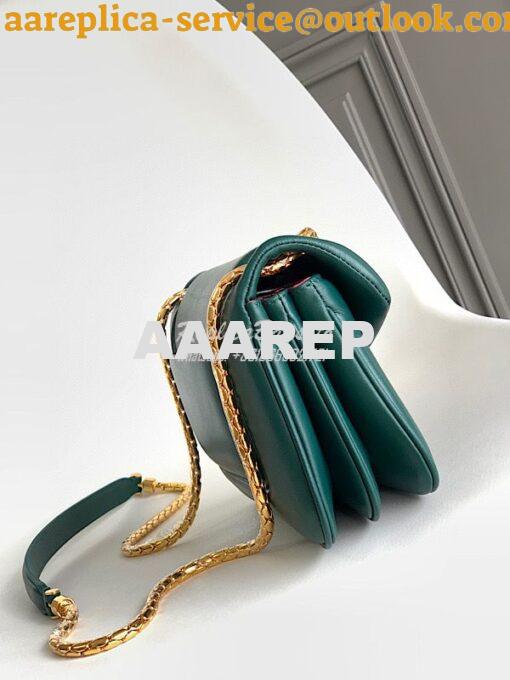 Replica Bvlgari Serpenti Reverse Small Shoulder Bag 292612 Green 5