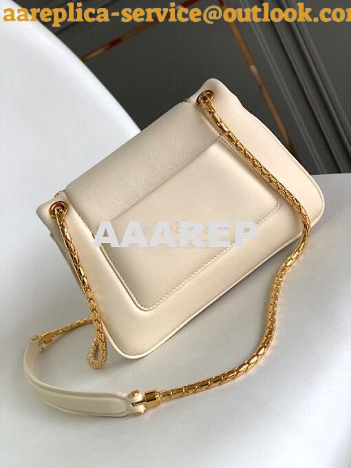 Replica Bvlgari Serpenti Reverse Small Shoulder Bag 292612 Ivory 4