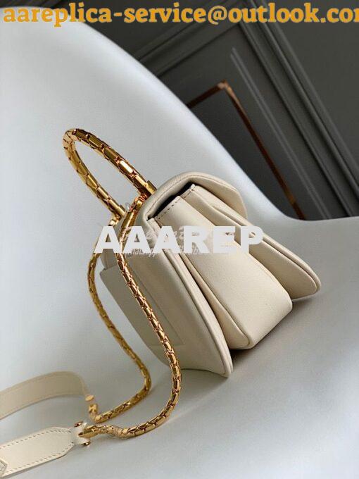 Replica Bvlgari Serpenti Reverse Top Handle 292127 Ivory 4