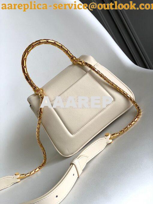 Replica Bvlgari Serpenti Reverse Top Handle 292127 Ivory 6