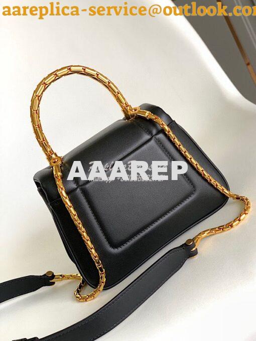 Replica Bvlgari Serpenti Reverse Top Handle 292127 Black 6