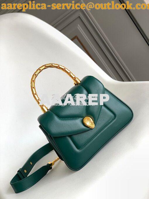 Replica Bvlgari Serpenti Reverse Top Handle 292127 Green