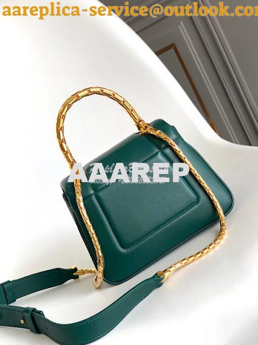 Replica Bvlgari Serpenti Reverse Top Handle 292127 Green 3