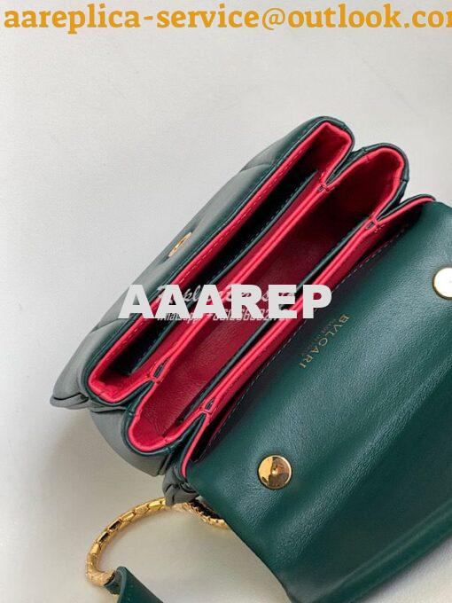 Replica Bvlgari Serpenti Reverse Top Handle 292127 Green 9