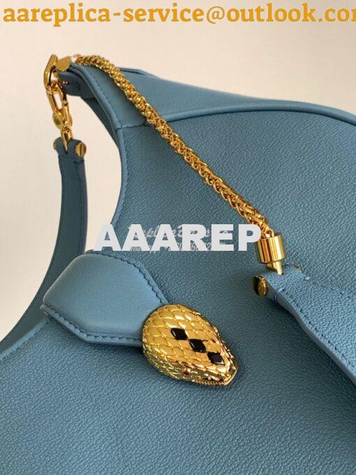 Replica Bvlgari Serpenti Ellipse Shoulder Bag 291636 sapphire blue 5