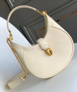 Replica Bvlgari Serpenti Ellipse Shoulder Bag 291636 Ivory 2