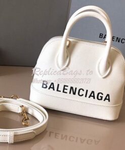 Replica Balenciaga Ville Top Handle Bag In White Small Grain Calfskin 2