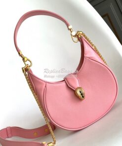 Replica Bvlgari Serpenti Ellipse Shoulder Bag 291636 Quartz Pink