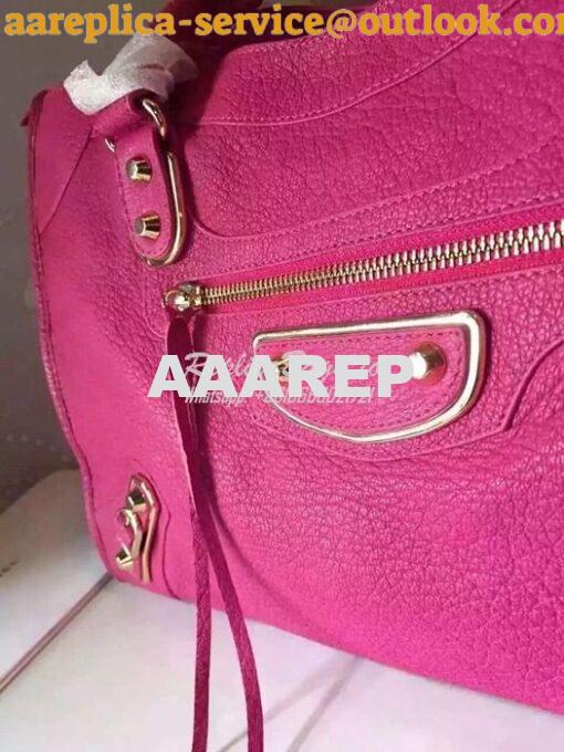 Replica Balenciaga Classic Goatskin Metallic Edge City Rosy Pink 3