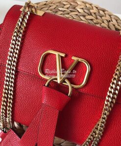 Replica Valentino Garavani VRing Grainy Calfskin Crossbody Chain Bag S 2