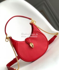 Replica Bvlgari Serpenti Ellipse Shoulder Bag 291636 Red