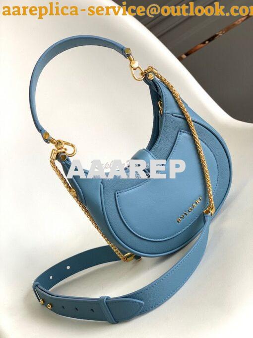 Replica Bvlgari Serpenti Ellipse Shoulder Bag 291636 sapphire blue 14