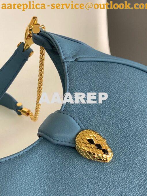 Replica Bvlgari Serpenti Ellipse Shoulder Bag 291636 sapphire blue 15