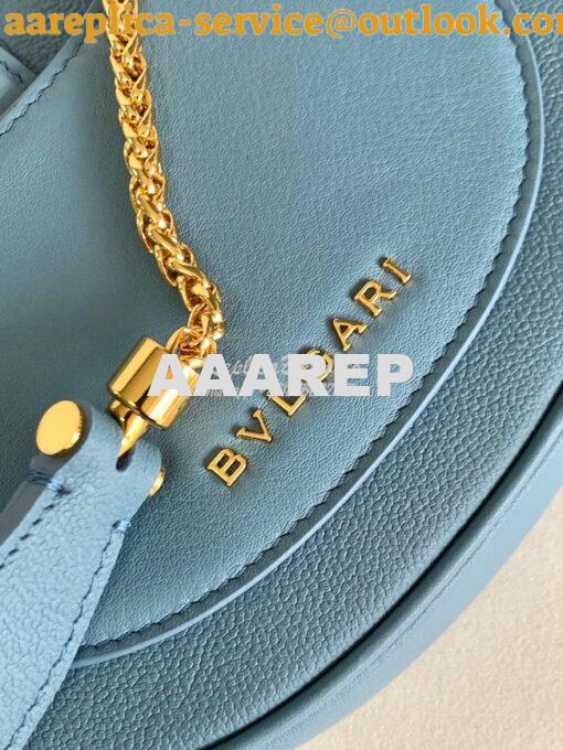 Replica Bvlgari Serpenti Ellipse Shoulder Bag 291636 sapphire blue 17