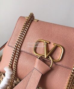 Replica Valentino Garavani VRing Grainy Calfskin Crossbody Chain Bag S 2