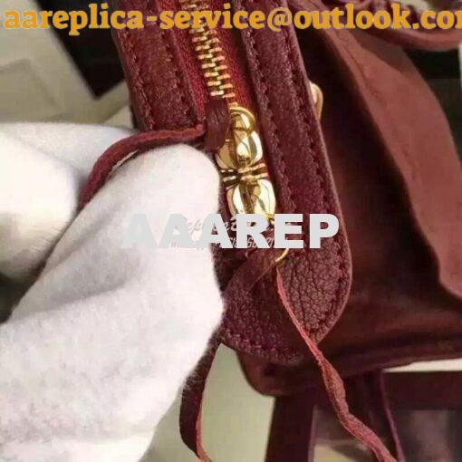 Replica Balenciaga Classic Goatskin Metallic Edge City Wine Red 6