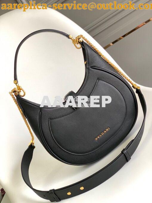 Replica Bvlgari Serpenti Ellipse Shoulder Bag 291636 Black 4