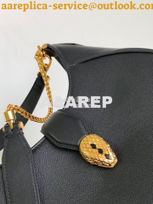 Replica Bvlgari Serpenti Ellipse Shoulder Bag 291636 Black 5