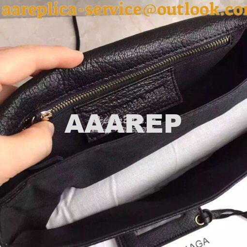 Replica Balenciaga Metallic Edge Envelope Black 7