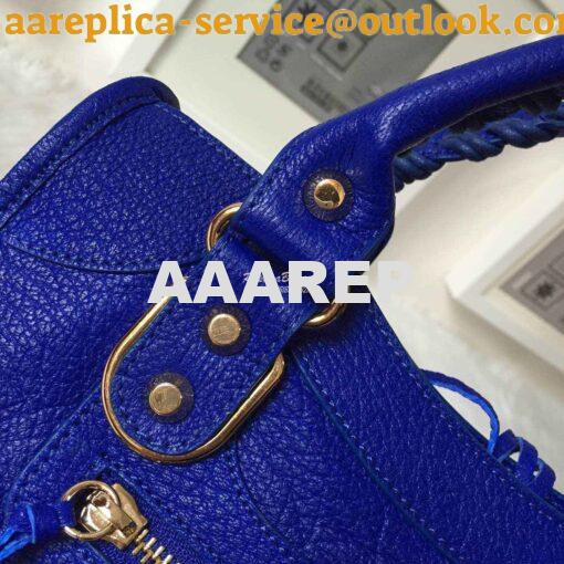 Replica Balenciaga Classic Goatskin Metallic Edge City Blue 4