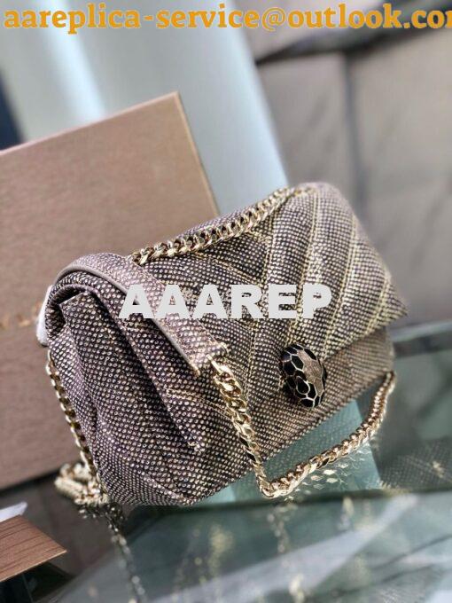 Replica Bvlgari Serpenti Cabochon Small Shoulder Bag 287993 Gold Metal 4