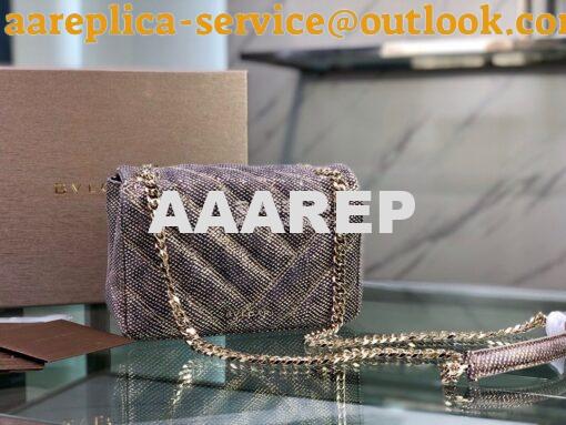 Replica Bvlgari Serpenti Cabochon Small Shoulder Bag 287993 Gold Metal 7