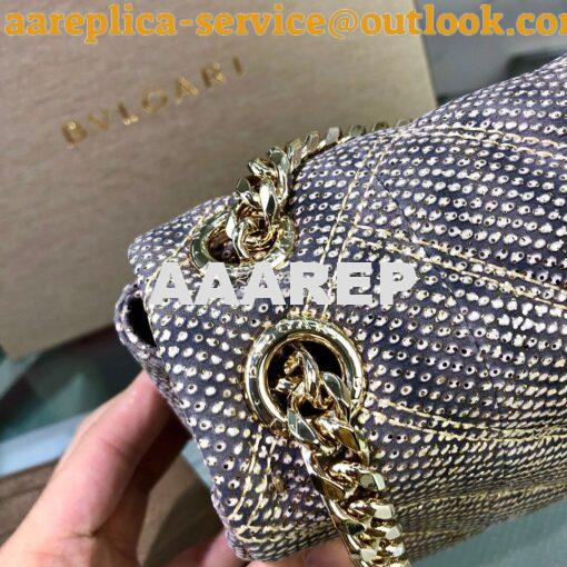 Replica Bvlgari Serpenti Cabochon Small Shoulder Bag 287993 Gold Metal 8