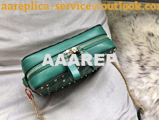 Replica Valentino Rockstud Spike Small Camera Bag QW1B0B60 Green 4