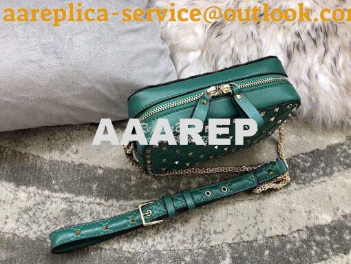 Replica Valentino Rockstud Spike Small Camera Bag QW1B0B60 Green 5