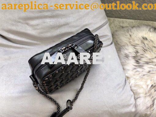 Replica Valentino Rockstud Spike Small Camera Bag QW1B0B60 Black Craqu 4