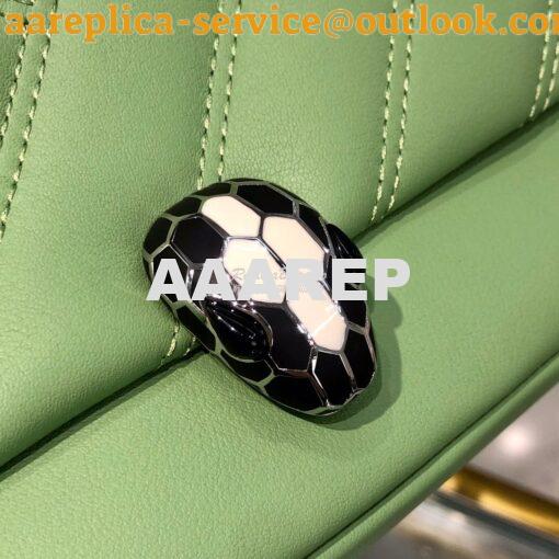 Replica Bvlgari Serpenti Cabochon Small Shoulder Bag Matelassé Leather 5