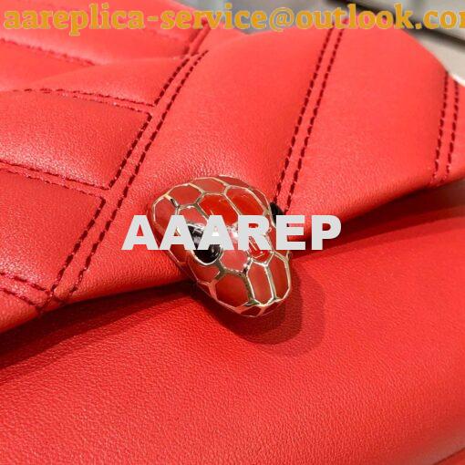 Replica Bvlgari Serpenti Serpenti Cabochon Backpack 288735 Red 5