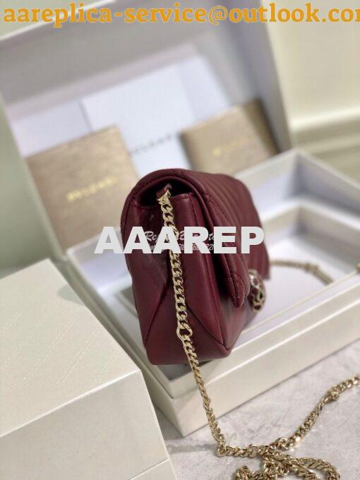 Replica Bvlgari Serpenti Cabochon Micro Shoulder Bag 288755 Burgundy 4