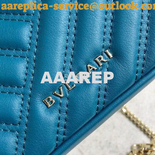 Replica Bvlgari Serpenti Cabochon Micro Shoulder Bag 288755 Blue 9