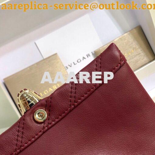 Replica Bvlgari Serpenti Cabochon Micro Shoulder Bag 288755 Burgundy 11