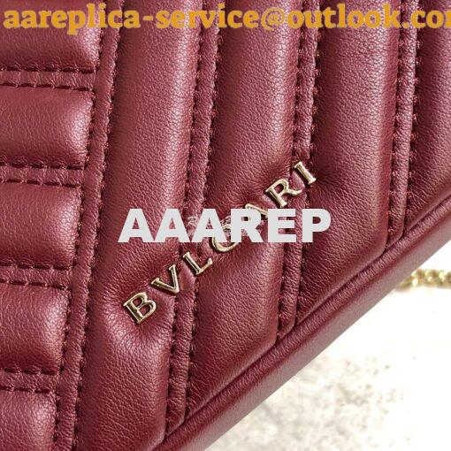 Replica Bvlgari Serpenti Cabochon Micro Shoulder Bag 288755 Burgundy 13