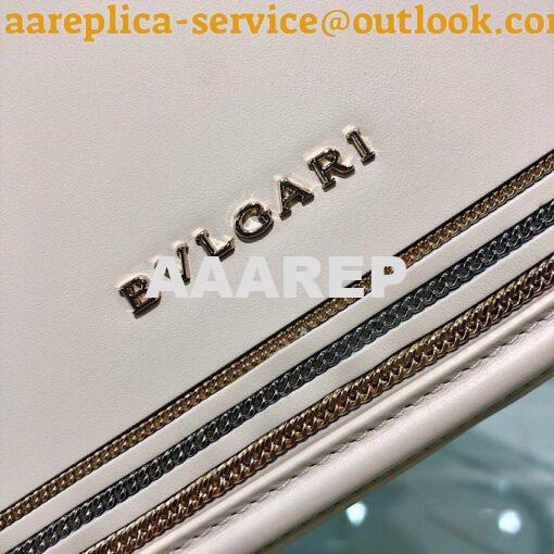 Replica Bvlgari Serpenti Diamond Blast Shoulder Bag 288065 White 10