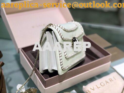 Replica Bvlgari Serpenti Forever Mini Bag with Woven Chain Décor 28804 3