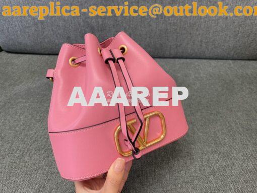 Replica Valentino Mini Bucket Bag In Nappa Leather with VLogo Signatur 2