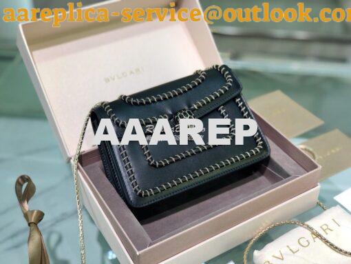 Replica Bvlgari Serpenti Forever Mini Bag with Woven Chain Décor 28804