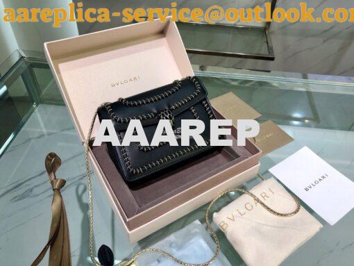 Replica Bvlgari Serpenti Forever Mini Bag with Woven Chain Décor 28804 2