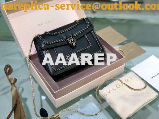 Replica Bvlgari Serpenti Forever Mini Bag with Woven Chain Décor 28804 3