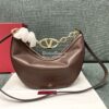 Replica Valentino Small Vlogo Moon Hobo Bag In Nappa Calfskin With Cha 12